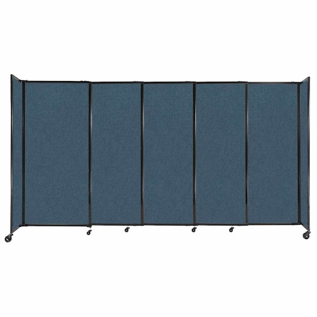 Versare StraightWall Sliding Portable Partition 11'3" x 6' Caribbean Fabric 1448578